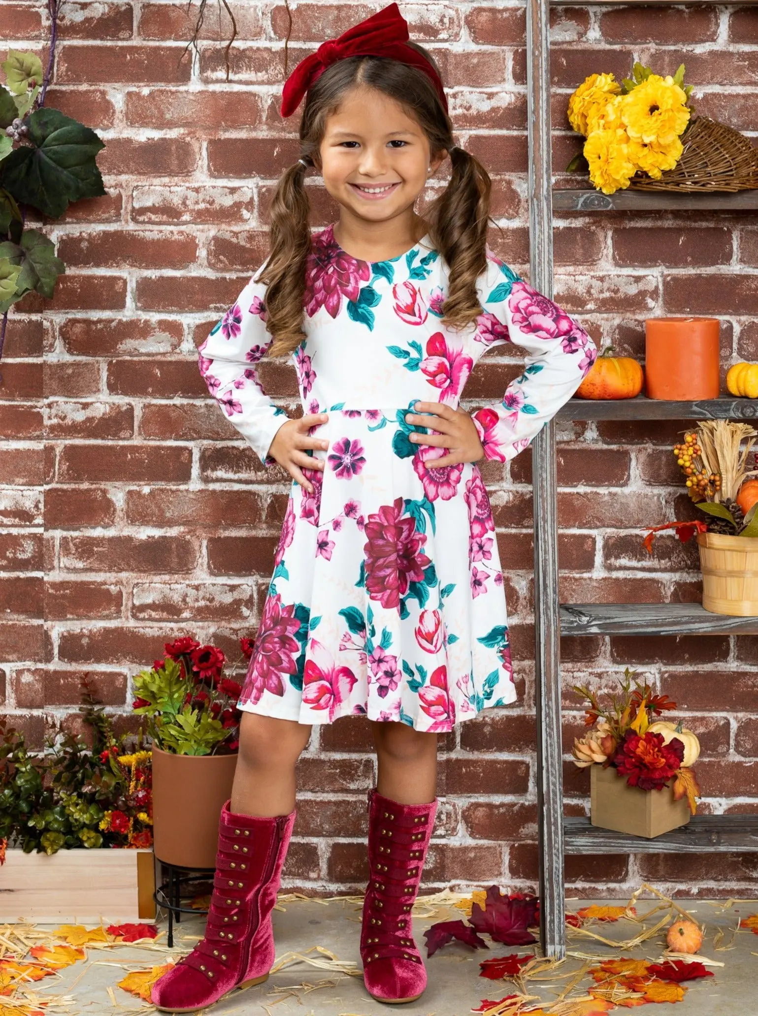 Flower Power Pleated Dress - Image 3